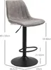 HOMCOM 2er-Set Barhocker, Höhenverstellbarer Barstuhl Produktbild-Vorschau 3