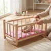 Holzbett für Puppen, Schaukelfunktion, Kuschelige Wiege, Produktbild-Vorschau 4