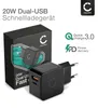 CELLONIC Doppel USB und USB C Ladegerät Netzstecker Produktbild-Vorschau 2