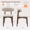 Set di 6 sedie da pranzo COLAMY, robuste ed eleganti, in Anteprima dell’immagine prodotto 11