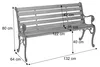 Gartenbank HWC-O25, Sitzbank Parkbank Holzbank 2-Sitzer, Produktbild-Vorschau 10