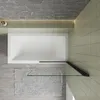 Duschspa 80x140cm Badewannen‑Duschabtrennung, schwarz, 180° Produktbild-Vorschau 5