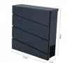A dark grey mailbox is shown against a white background with dimensions indicated. Náhled obrázku produktu