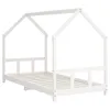 The Living Store Kinderbett Weiß 90x190 cm Massivholz Produktbild-Vorschau 4