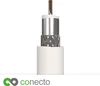 A cross-section of a coaxial cable, showing its internal structure, with a logo and text at the bottom. Produktbild-Vorschau