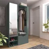 AX LIVING Garderobe Flur Milanoir 100cm mit Spiegel Modern Produktbild-Vorschau 3