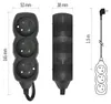 Prodlužovací kabel 1,5 m / 3 zásuvky / černý / PVC / 1 mm2 Productafbeelding-voorbeeld