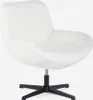 Fauteuil pivotant élégant en tissu bouclé pour le salon Voir les images du produit 1