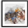 Gerahmtes Poster - Schwarzer Rahmen - Gitarre Musik - 40x40 Produktbild-Vorschau 1