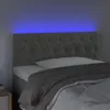 vidaXL LED čelo postele Light Grey 90x7x78/88 cm Velvet Náhľad obrázku produktu 3
