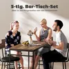 HOMCOM Bartisch mit Barhocker-Set 5 tlg. Bartisch Set mit Produktbild-Vorschau 3