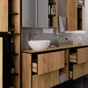 Závěsná skříňka pod umyvadlo VAMI Craft, dub, černá, šířka Náhled obrázku produktu 10