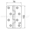 HR 4x3x3 mm Aufschraubband schwarz aus Edelstahl SS202 Produktbild-Vorschau 2