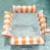 Aufblasbarer Wassersessel 4-Tuben Design Orange gestreift Produktbild-Vorschau 3