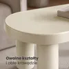 Stolik kawowy owalny MATE 85 cm kremowy na czterech Podgląd zdjęcia produktu 4