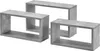 Three rectangular shelves are arranged in a staggered formation against a white background. Produktbild-Vorschau