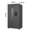 Heinner HSBS-HM529NFINVDGWDE++ Side-by-Side Kühlschrank 529 Produktbild-Vorschau 3