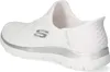 A white Skechers shoe with silver accents. Produktbild-Vorschau