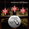 LED-Galaxy-Sterne 3er-Set rot je 8 rote RGB LED, 6/18 Timer Produktbild-Vorschau 6