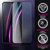 A product image showcasing a phone screen protector with hexagonal patterns and neon light effects, alongside marketing icons and text. Produktbild-Vorschau