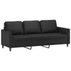 vidaXL 3-Sitzer-Sofa Schwarz 180 cm Kunstleder Produktbild-Vorschau 1