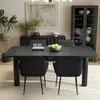 A dining room setting with a table, chairs, and a cabinet. Podgląd zdjęcia produktu