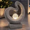 Solarleuchte Skulptur Granit-Optik moderne Solarlampe 33,5 Produktbild-Vorschau 8