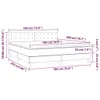The Living Store Boxspringbett mit Matratze & LED Creme Produktbild-Vorschau 8