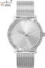 Damen Armbanduhr silber Zirkonia Edelstahl Milanaise Mesh Produktbild-Vorschau 8