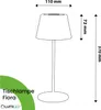 LUMILED LED stolová lampa Bezdrôtová stmievateľná dotyková Náhľad obrázku produktu 8