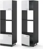 Mikrowellenschrank Vicco R-Line Weiß Hochglanz 60 cm, Model Produktbild-Vorschau 4