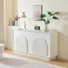 A white sideboard with arched doors is displayed in a well-lit room. Anteprima dell’immagine prodotto