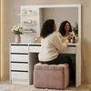 BEAUTYSOFA | Schminktisch MALTA Weiß 120 cm mit Spiegel und Produktbild-Vorschau 12