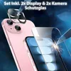 2X Schutzglas (Display + Kamera) für iPhone 15 Plus Produktbild-Vorschau 2