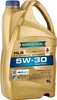A gold plastic bottle of Ravenol HLS 5W-30 synthetic motor oil. Produktbild-Vorschau