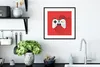 MuchoWow® Gerahmtes Poster Controller - Spiele - Rot 40x40 Produktbild-Vorschau 4