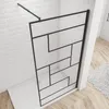 140x200cm Schwarze unregelmäßige FormDuschabtrennung 8mm Produktbild-Vorschau 2