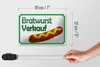 Blechschild Hinweis 18x12cm Bratwurst Verkauf Restaurant Produktbild-Vorschau 5