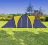 vidaXL Camping-Zelt Stoff 9 Personen Blau und Gelb Produktbild-Vorschau 13