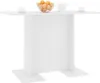 A white dining table with a bowl of fruit and two cups on top. Produktbild-Vorschau