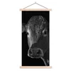 MuchoWow® Textilposter Kuh - Tiere - Schwarz - Weiß - Produktbild-Vorschau 1