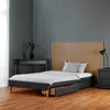 Homestyle4u Polsterbett 140 x 200 Grau mit Matratze 2 Produktbild-Vorschau 3