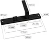 A black door handle set with measurement annotations. Podgląd zdjęcia produktu