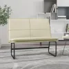 vidaXL Banc Crème 100x75x76 cm Similicuir Voir les images du produit 2