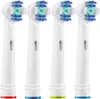 Four white electric toothbrush heads are arranged in a row against a white background. Náhled obrázku produktu