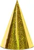 PartyDeco holografische Hüte, goldfarben, 16 cm, 1 Packung Produktbild-Vorschau 1