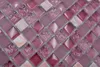 Mosaikfliese Transluzent rosa Glasmosaik Crystal Stein rosa Produktbild-Vorschau 2