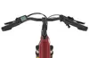 Close-up view of an e-bike's handlebars and front fork. Produktbild-Vorschau