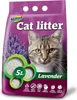 A bag of Hilton Cat Litter with a lavender scent, featuring a cat's face and lavender sprigs. Podgląd zdjęcia produktu