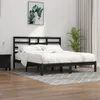 vidaXL Massivholzbett Schwarz 200x200 cm Produktbild-Vorschau 2